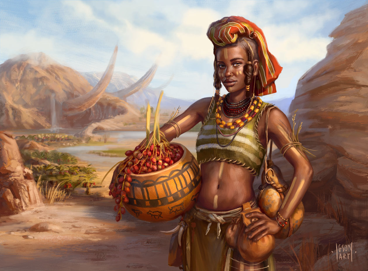 Asiman Laka Woman Art from The Wagadu Chronicles