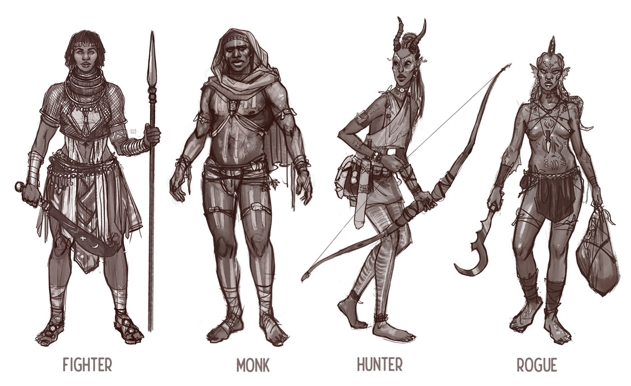 Classes Artwork from The Wagadu Chronicles
