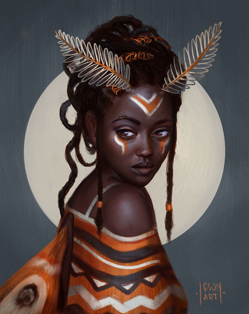 Daa'ima Portrait Art from The Wagadu Chronicles
