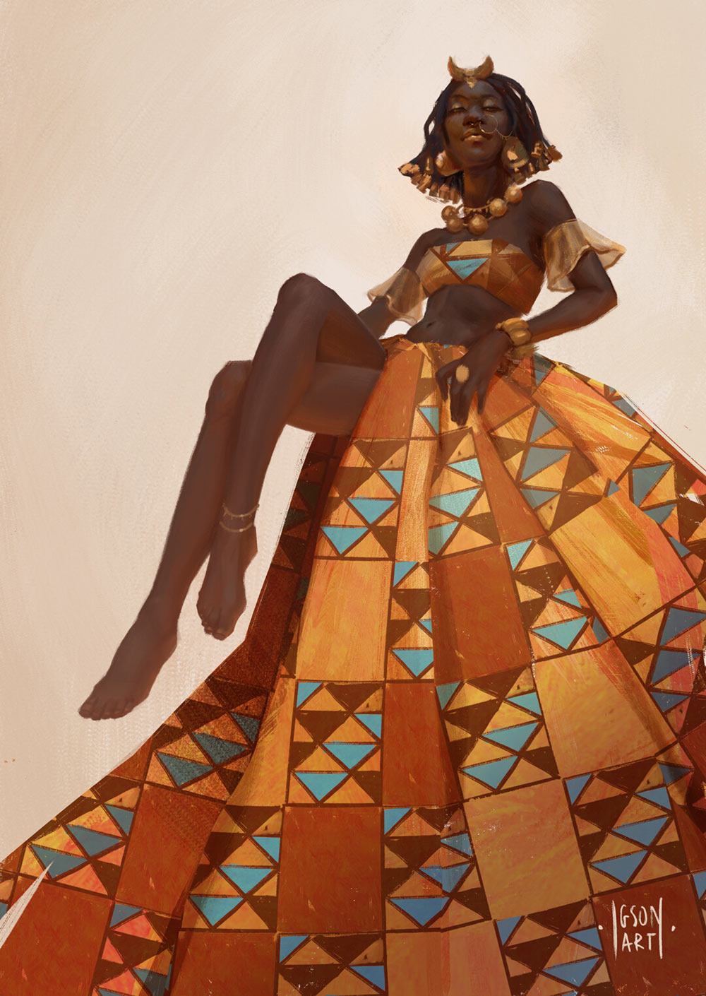 Hyerenn Dress Art from The Wagadu Chronicles