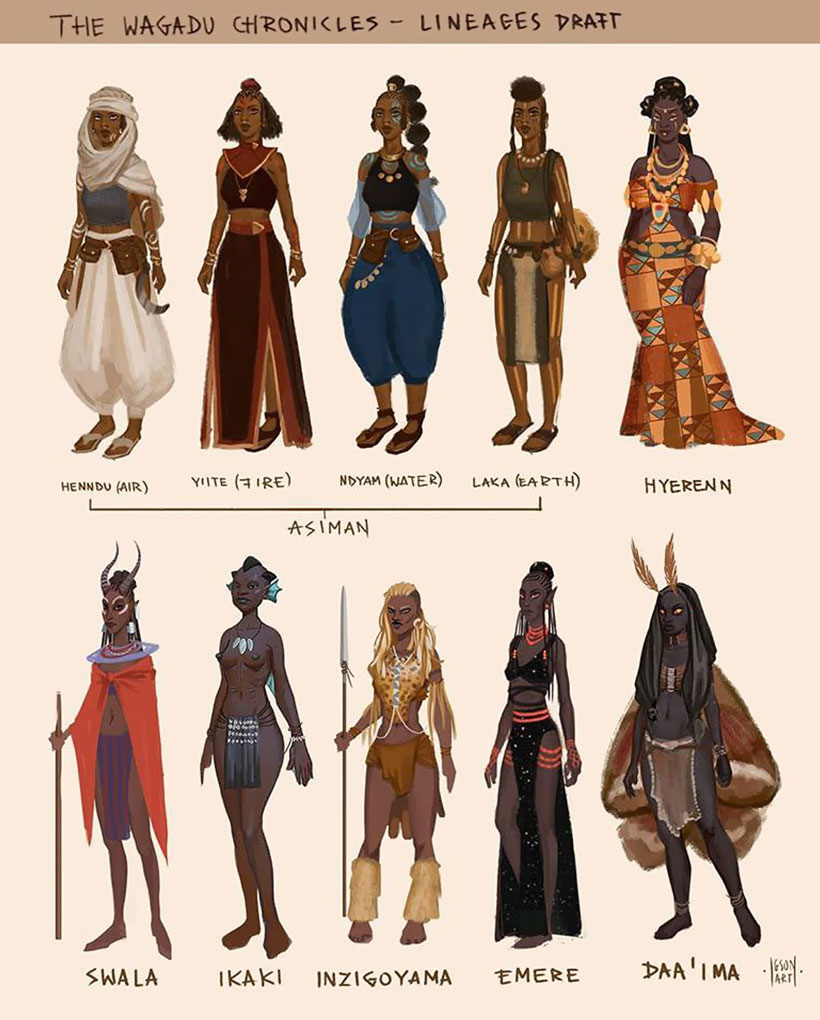 Lineages Art from The Wagadu Chronicles