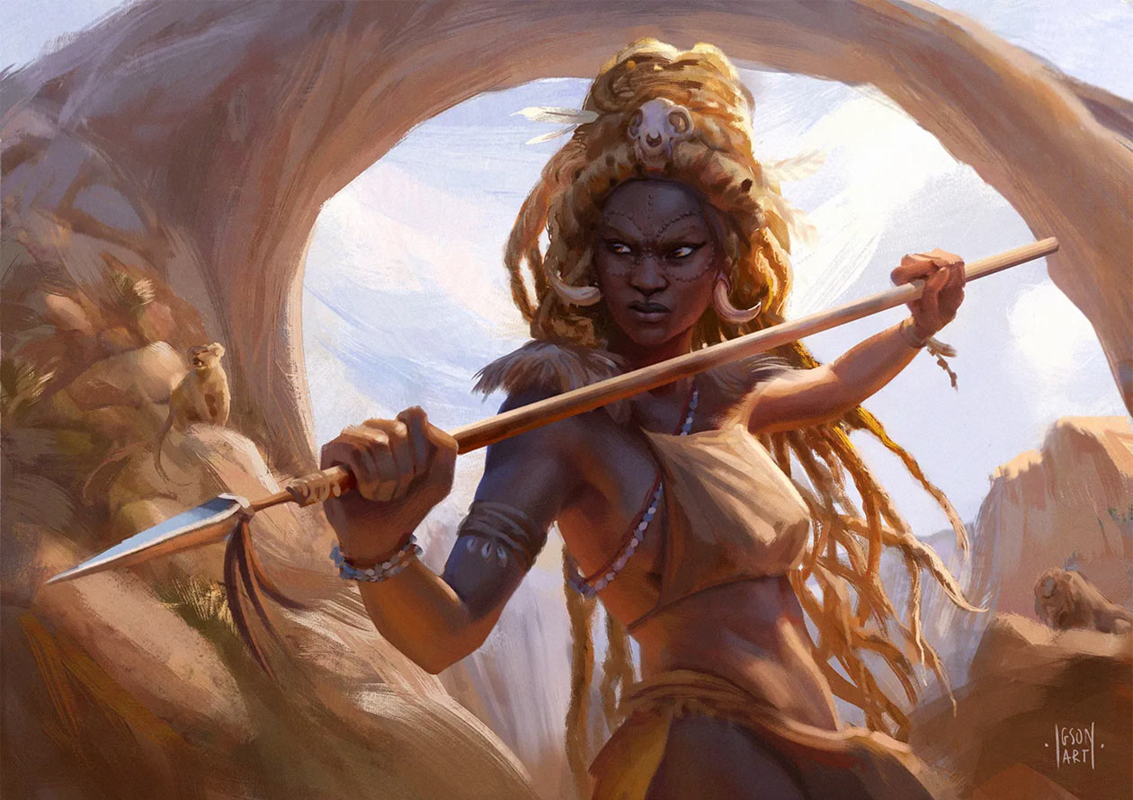 Lioness Hunter Art from The Wagadu Chronicles