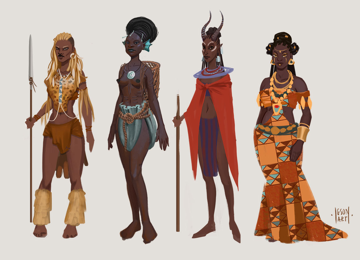Mixed Character Concepts from The Wagadu Chronicles