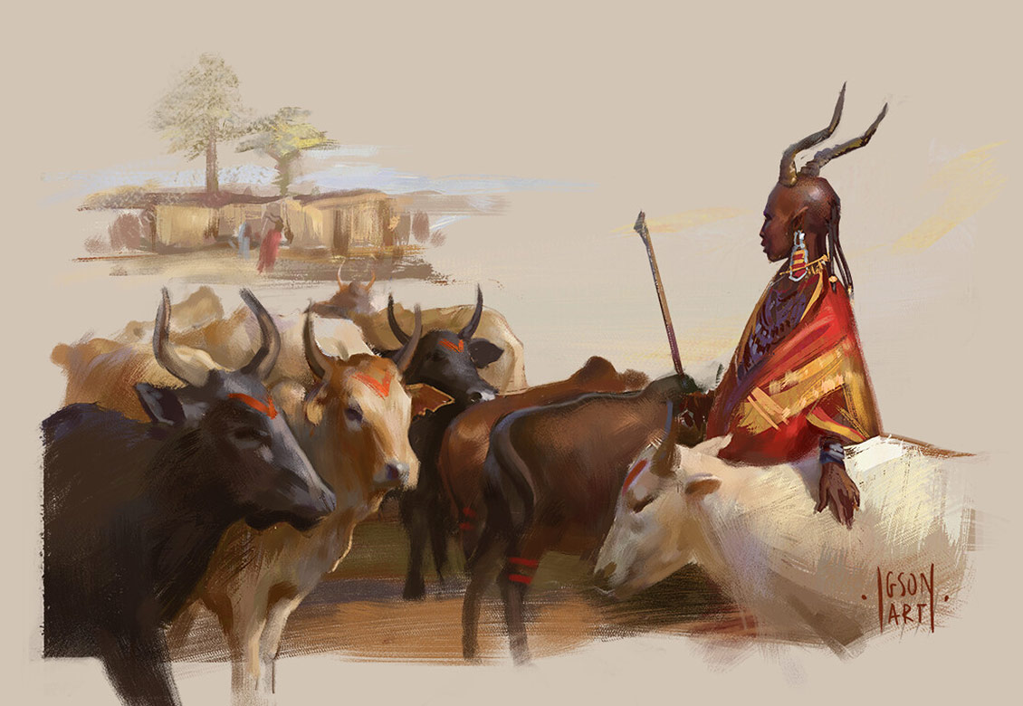 Swala Cattle Art from The Wagadu Chronicles