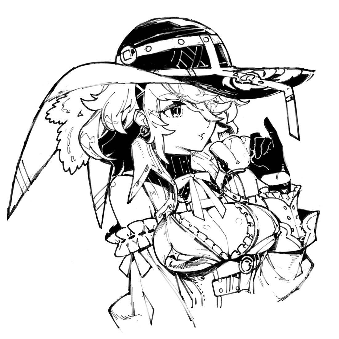 Mercedes Sketch from Armed Fantasia