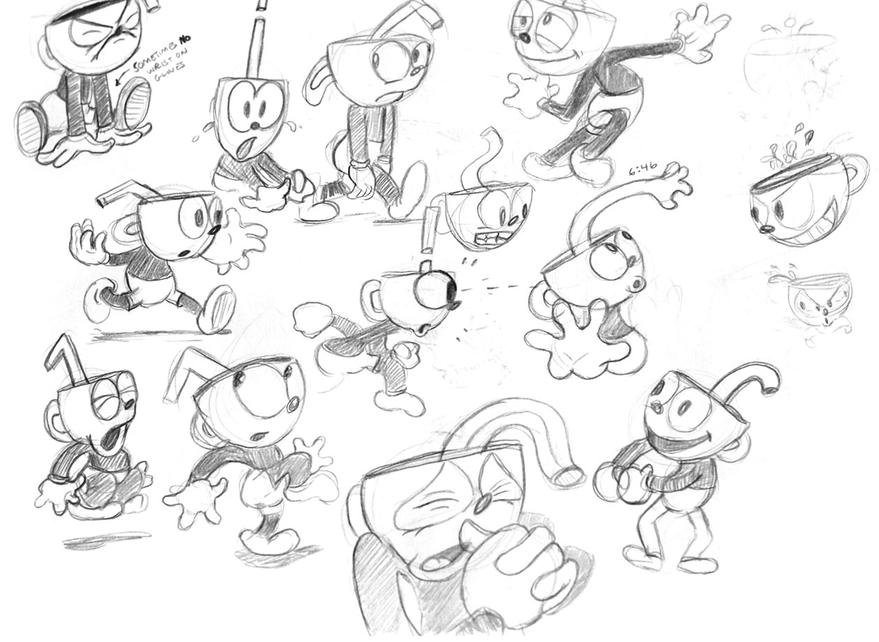 Cuphead Sketches from Cuphead