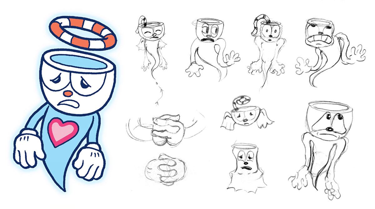 Cuphead Spirit Form Art from Cuphead