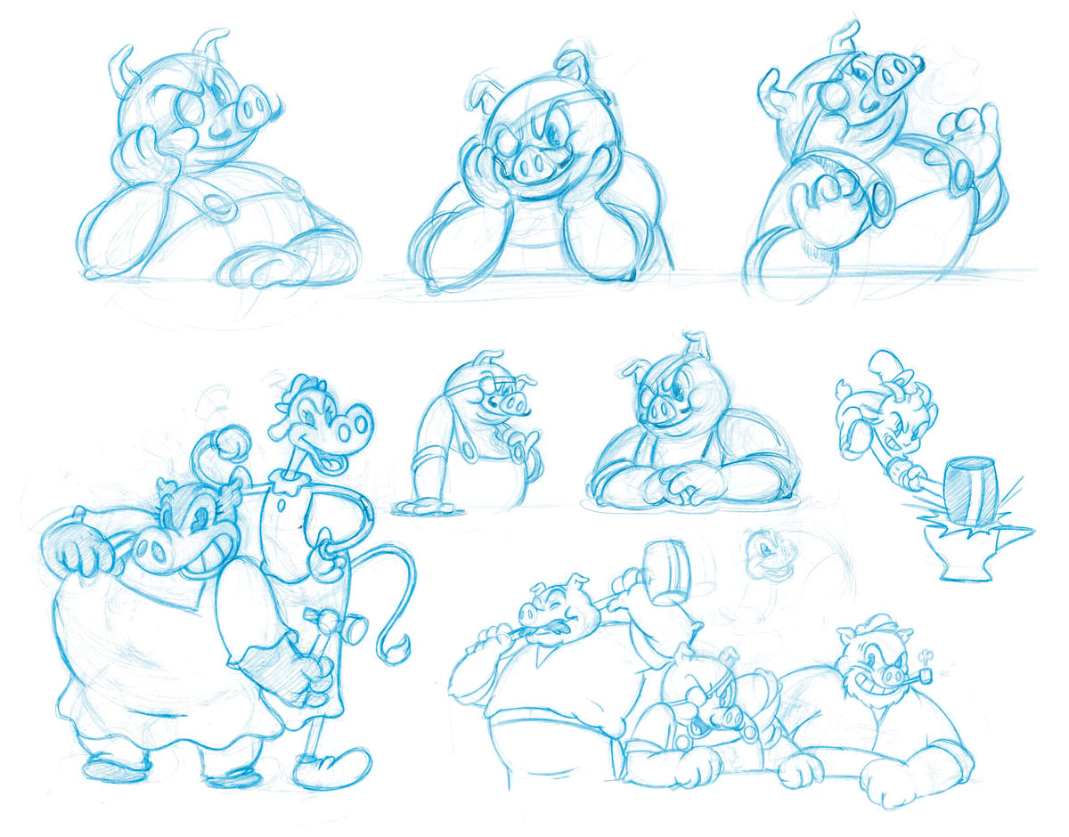 Porkrind Sketches from Cuphead