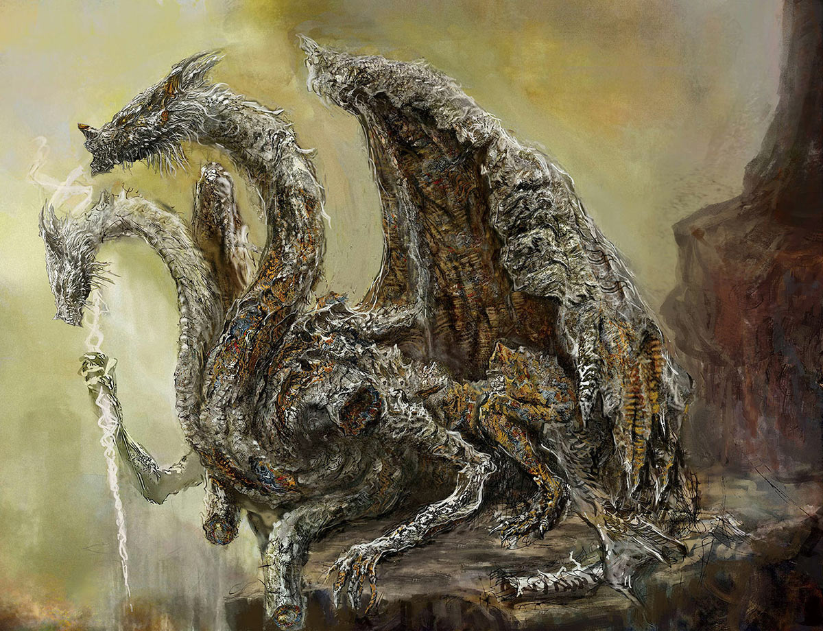 Dragonlord Placidusax Art from Elden Ring