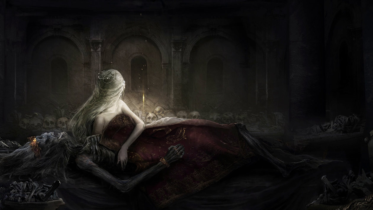 Fia, the Deathbed Companion Art from Elden Ring