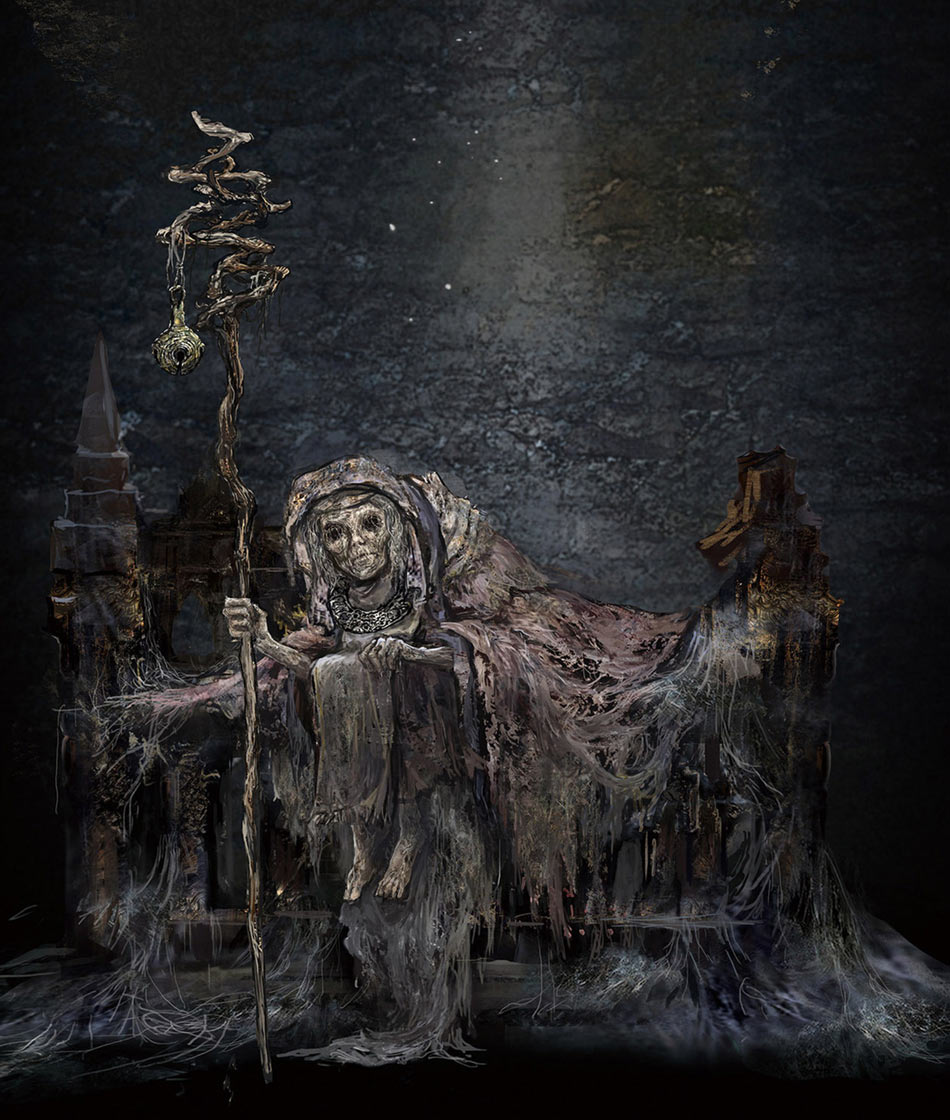 Finger Reader Enia Art from Elden Ring