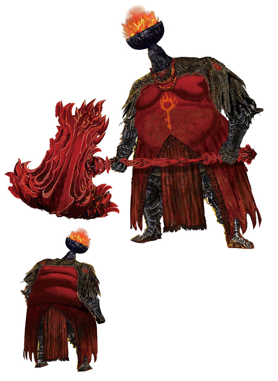 Fire Prelate Concept Artwork from Elden Ring