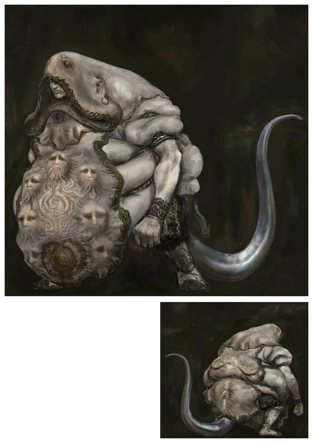 Godskin Noble Concept Art from Elden Ring