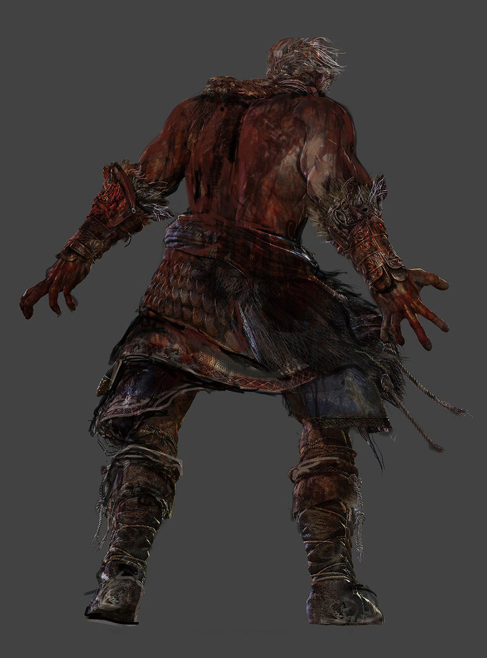 Hoarah Loux Warrior Backside Art from Elden Ring