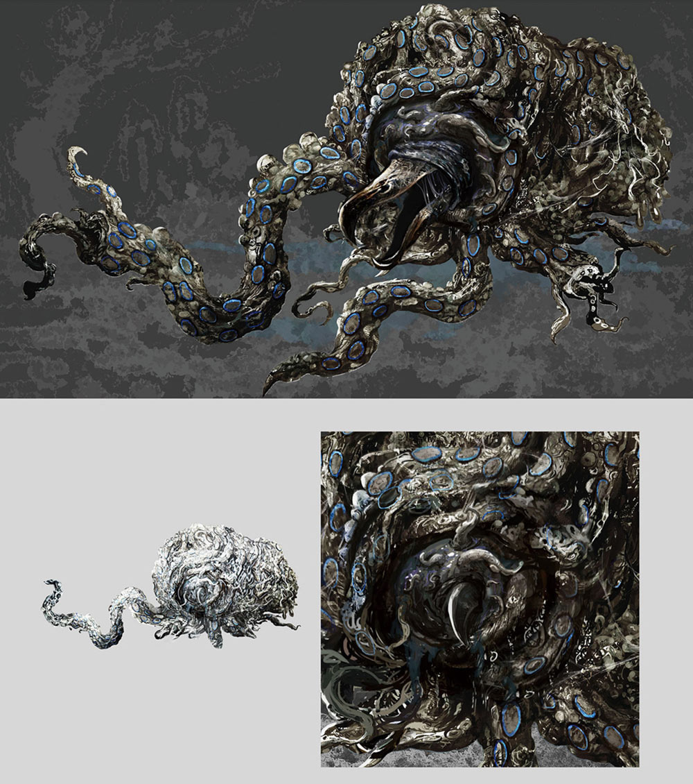 Land Octopus Concept Art from Elden Ring