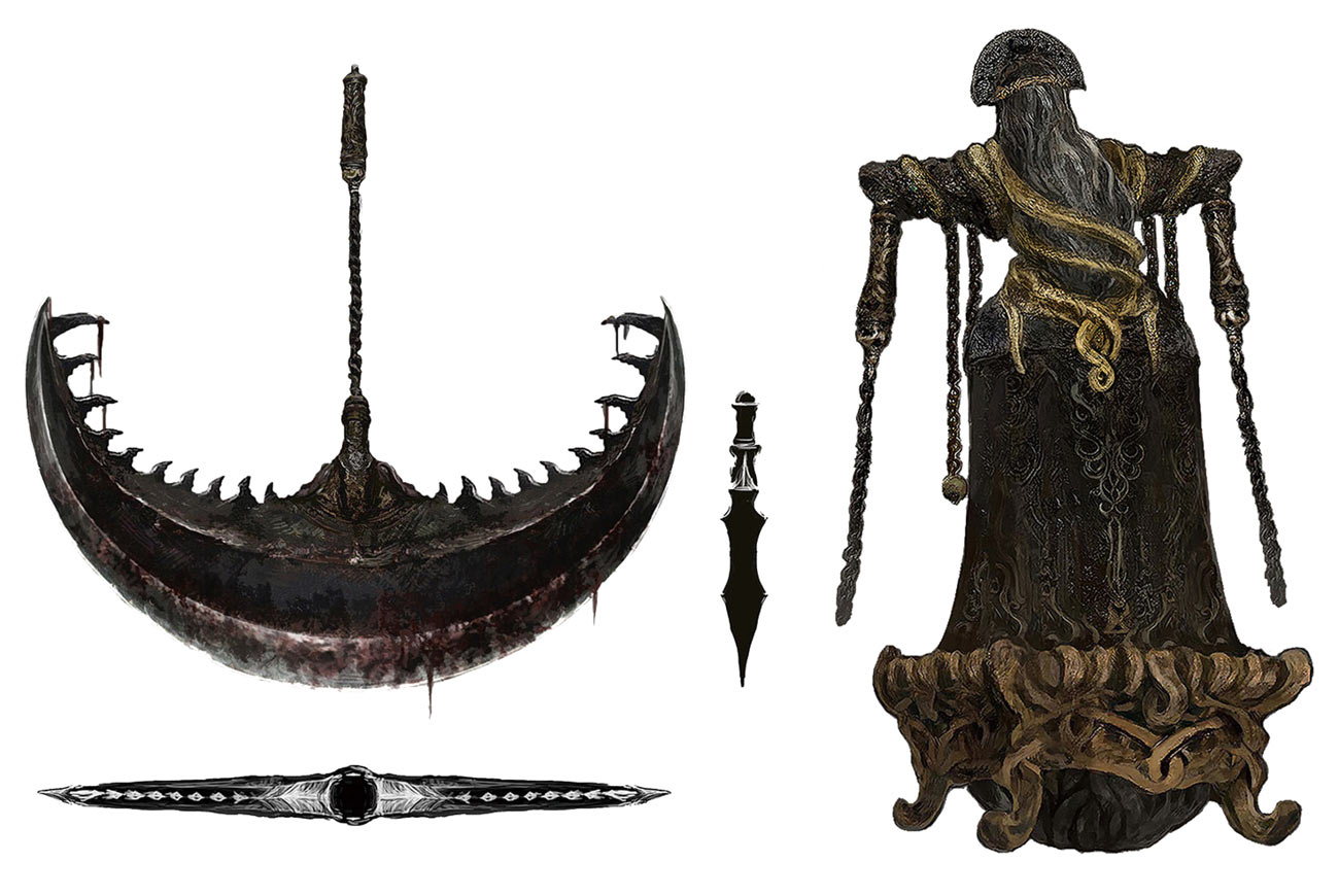 Lesser Abductor Virgin Concept Artwork from Elden Ring