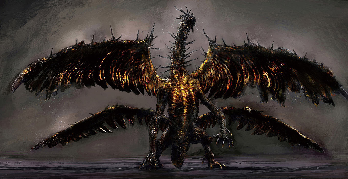 Lichdragon Fortissax Art from Elden Ring