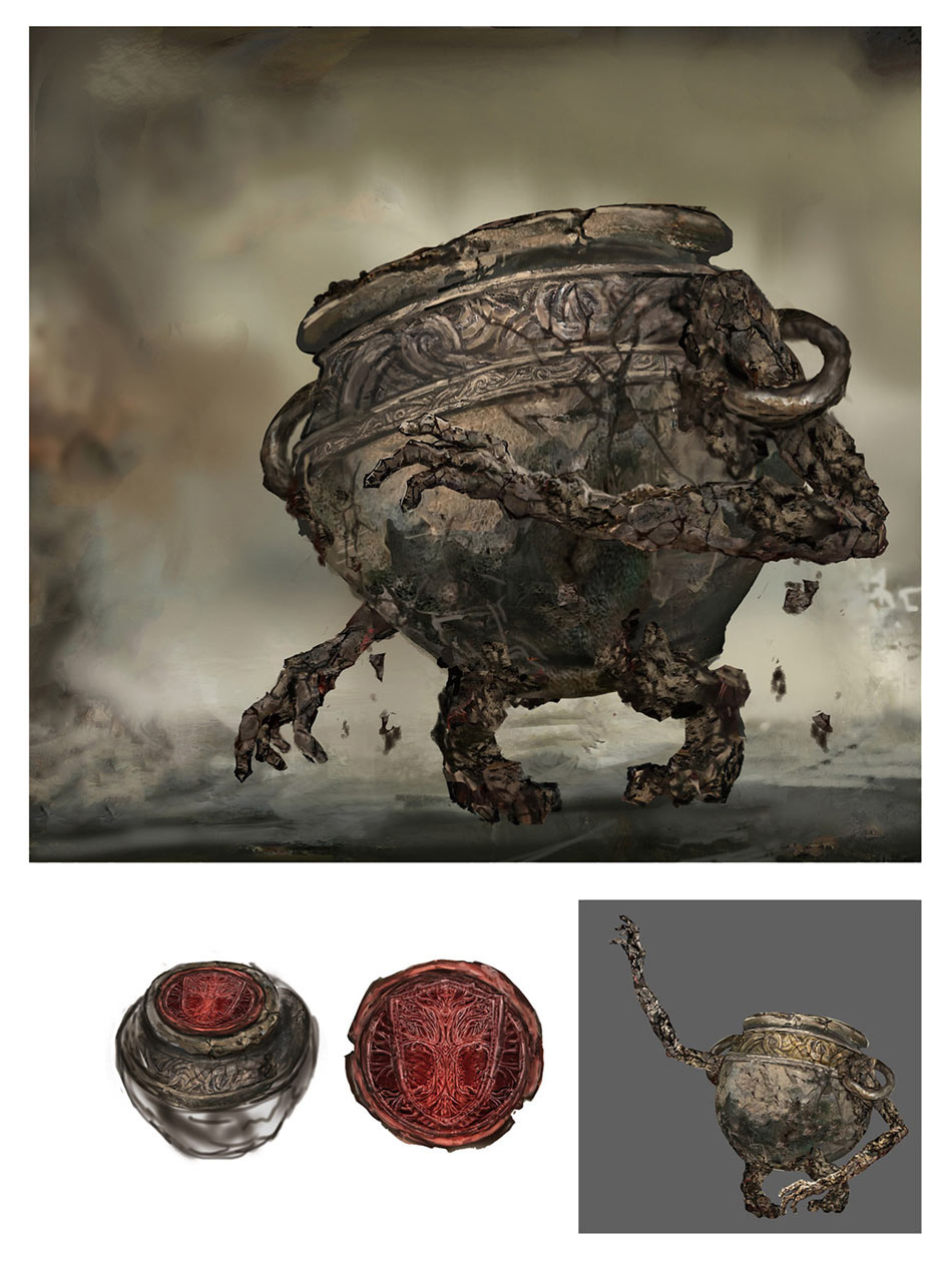 Living Jar Concept Art from Elden Ring