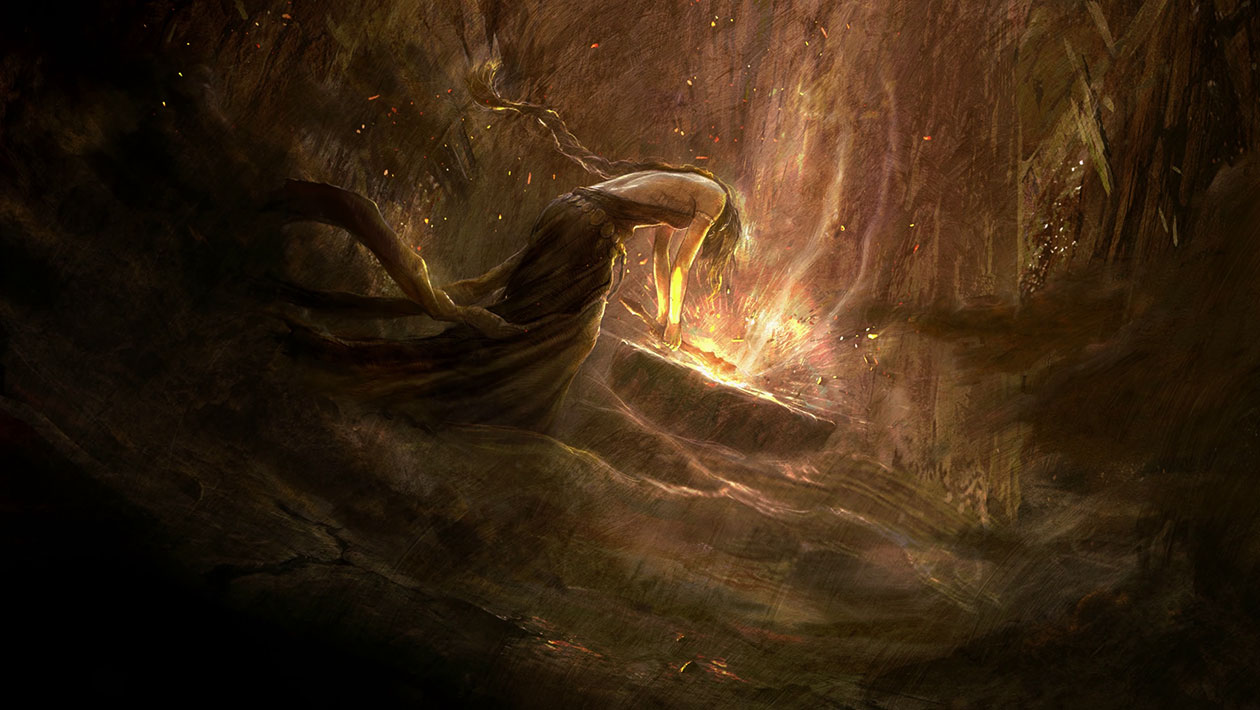 Marika Shattering the Ring Art from Elden Ring