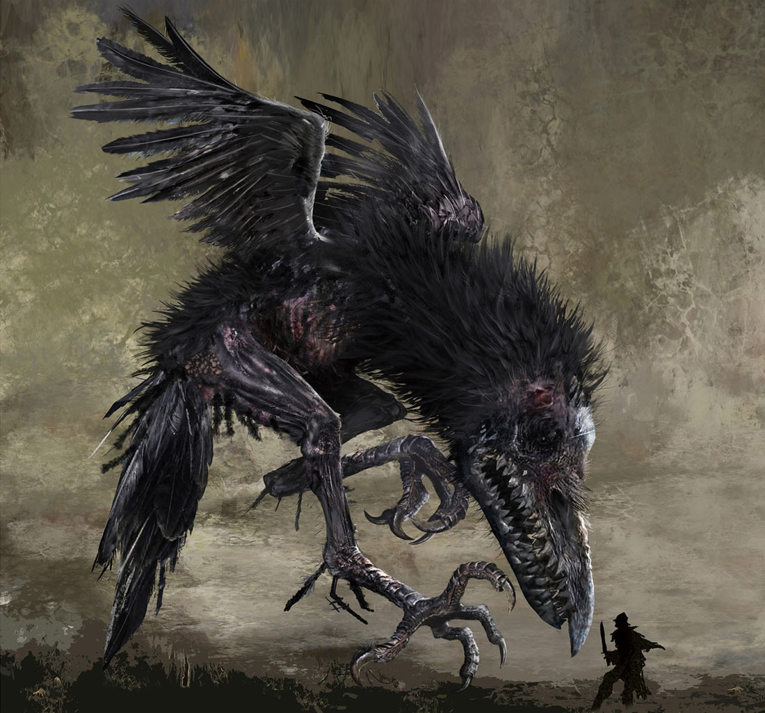 Monstrous Crow Concept Art from Elden Ring