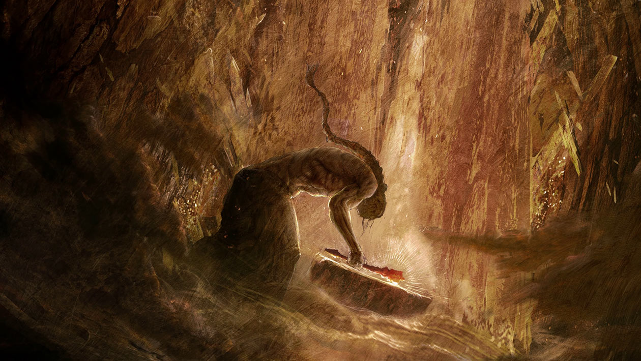 Radagon Trying to Repair the Ring Art from Elden Ring