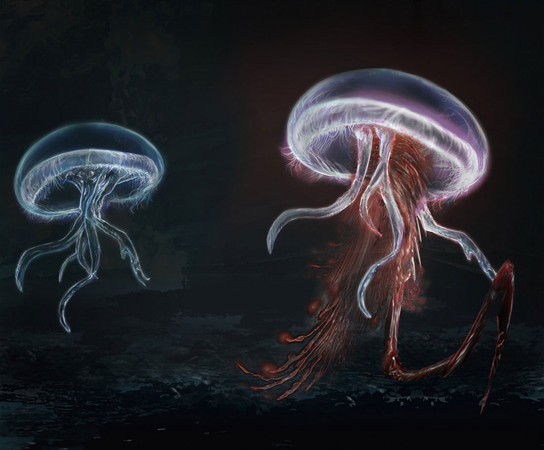 Spirit Jellyfish Concept Art from Elden Ring
