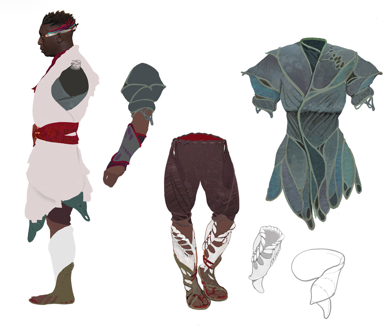 Bohai Outfit Concept Art from Horizon Forbidden West