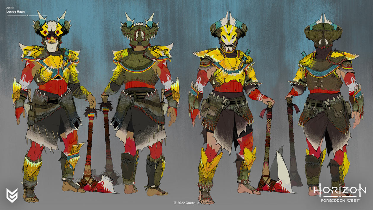 Desert Tenakth Heavy Melee Concepts from Horizon Forbidden West
