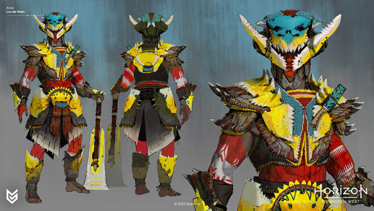 Desert Tenakth Heavy Melee Art from Horizon Forbidden West