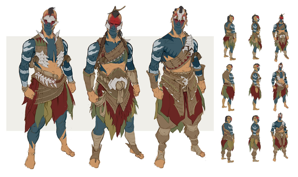 Jungle Tenakth Male Art from Horizon Forbidden West