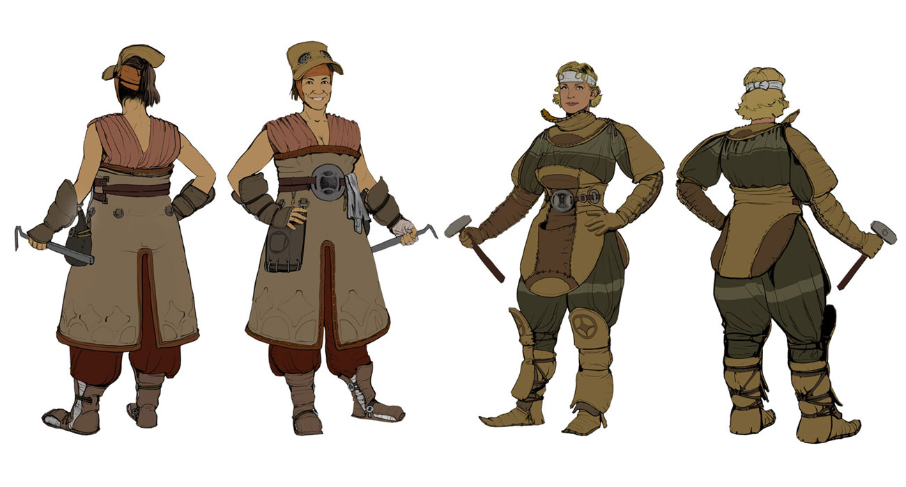 Oseram Female Civilians Concept Art from Horizon Forbidden West