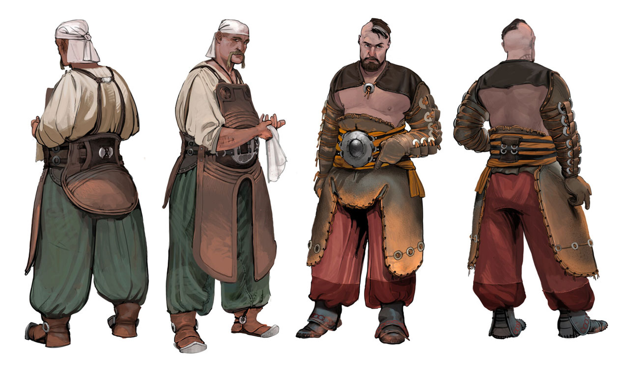 Oseram Male Civilians Concept Art from Horizon Forbidden West