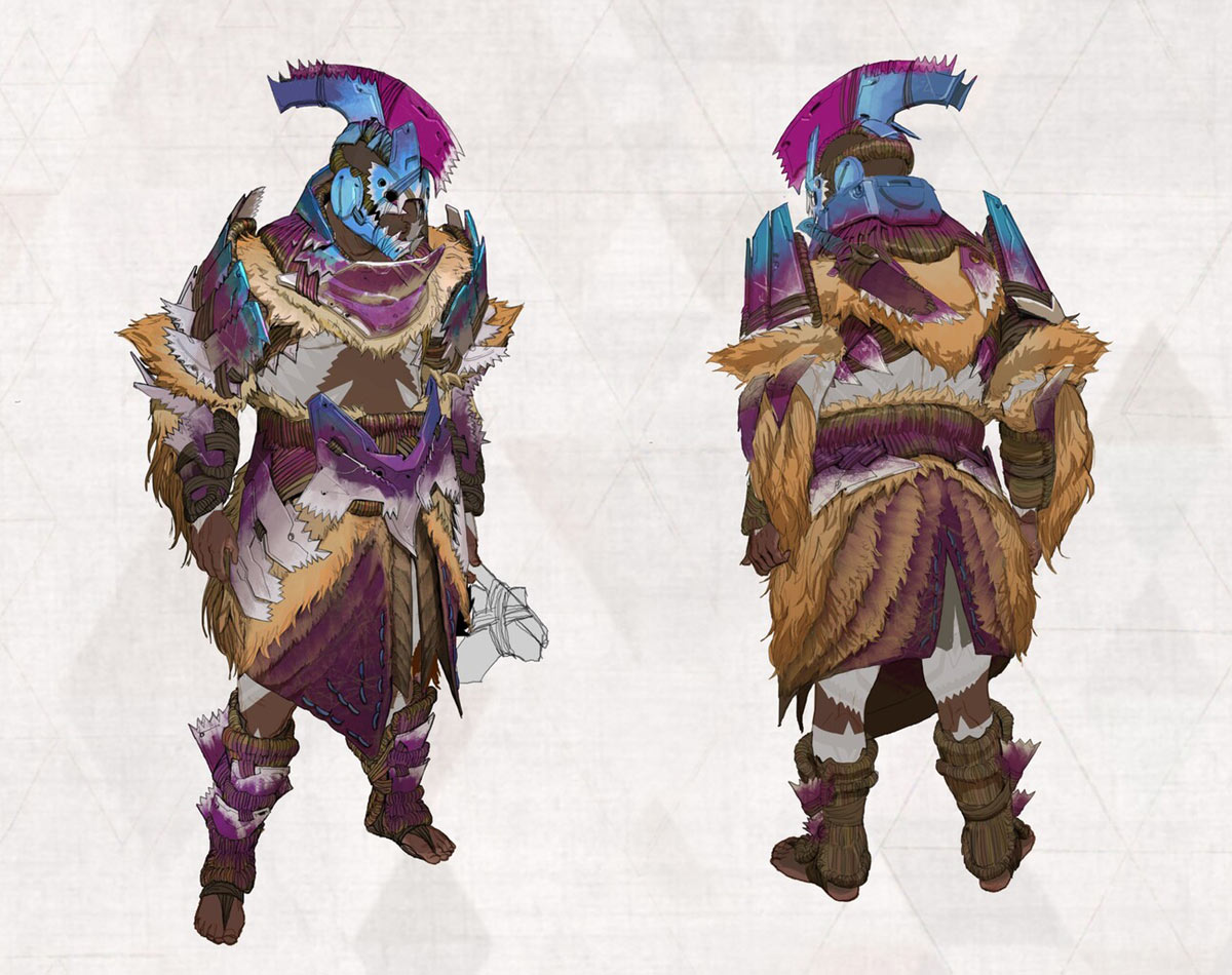 Tenakth Heavy Melee Armor Art from Horizon Forbidden West