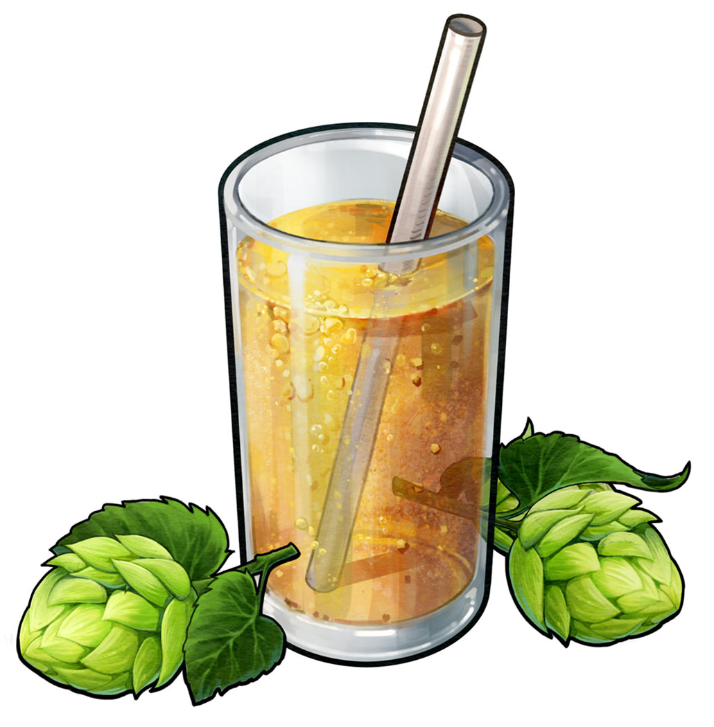 Hop Juice Art from Harvestella