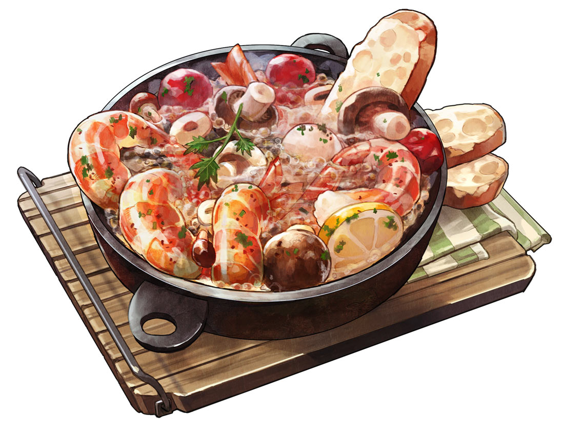 Shrimp Mushroom Tapas Art from Harvestella