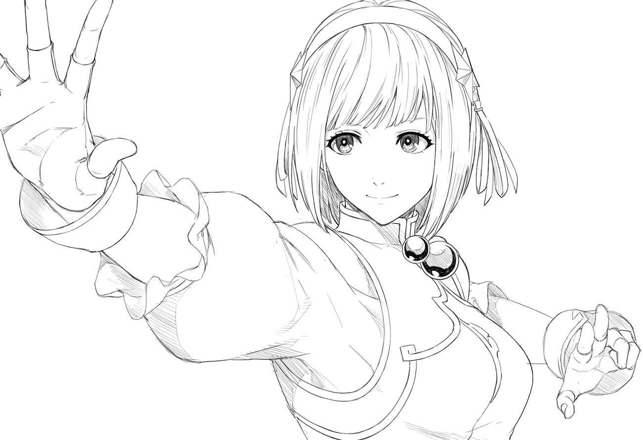 Athena Asamiya Sketch from The King of Fighters XV