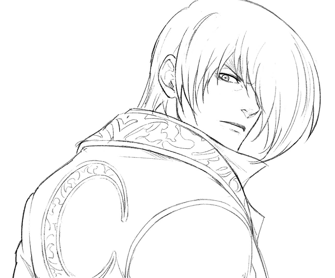Iori Yagami Sketch from The King of Fighters XV