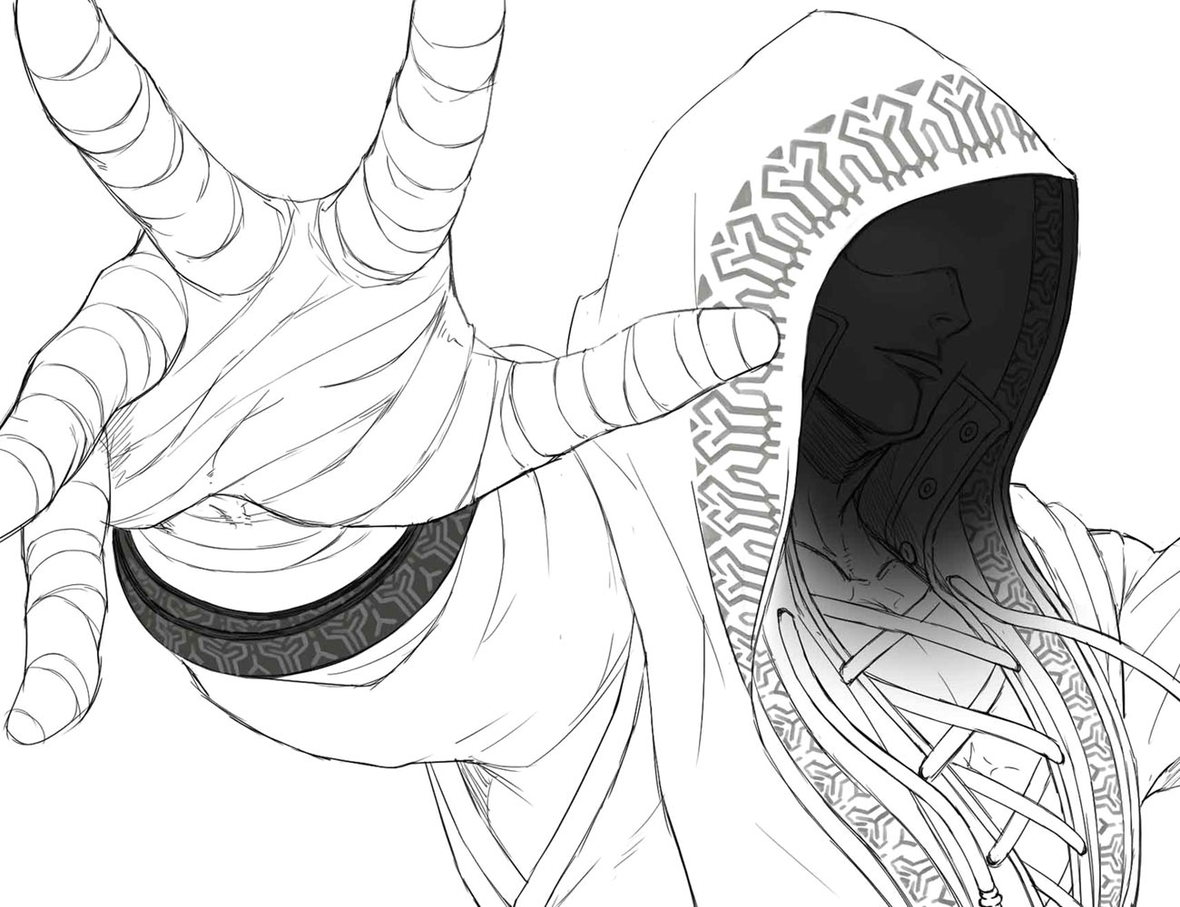 Kukri Sketch from The King of Fighters XV