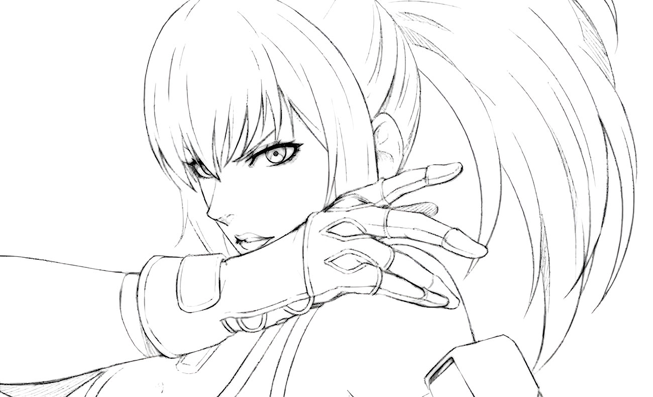 Leona Teaser Sketch from The King of Fighters XV