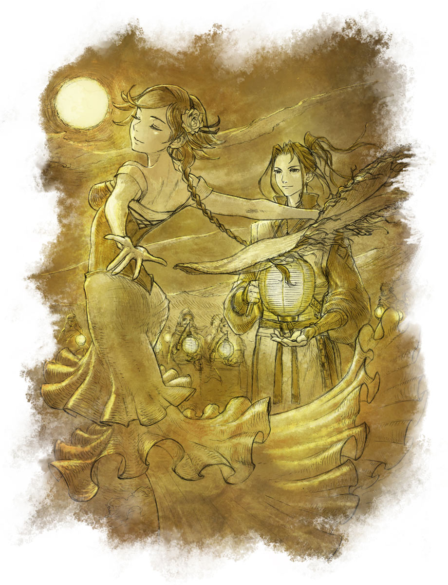 Agnea and Hikari Crossed Paths Art from Octopath Traveler II