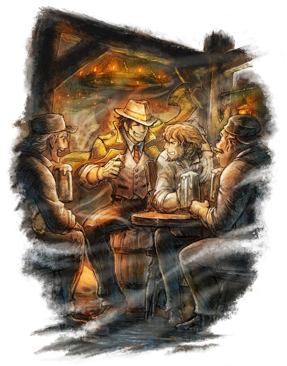 Partitio Yellowwill, Hire Path Action Art from Octopath Traveler II