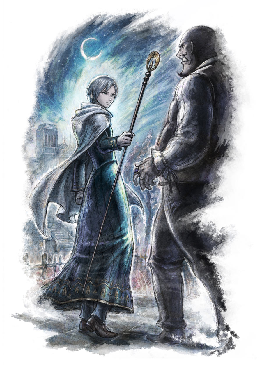 Temenos, Coerce Path Action Art from Octopath Traveler II