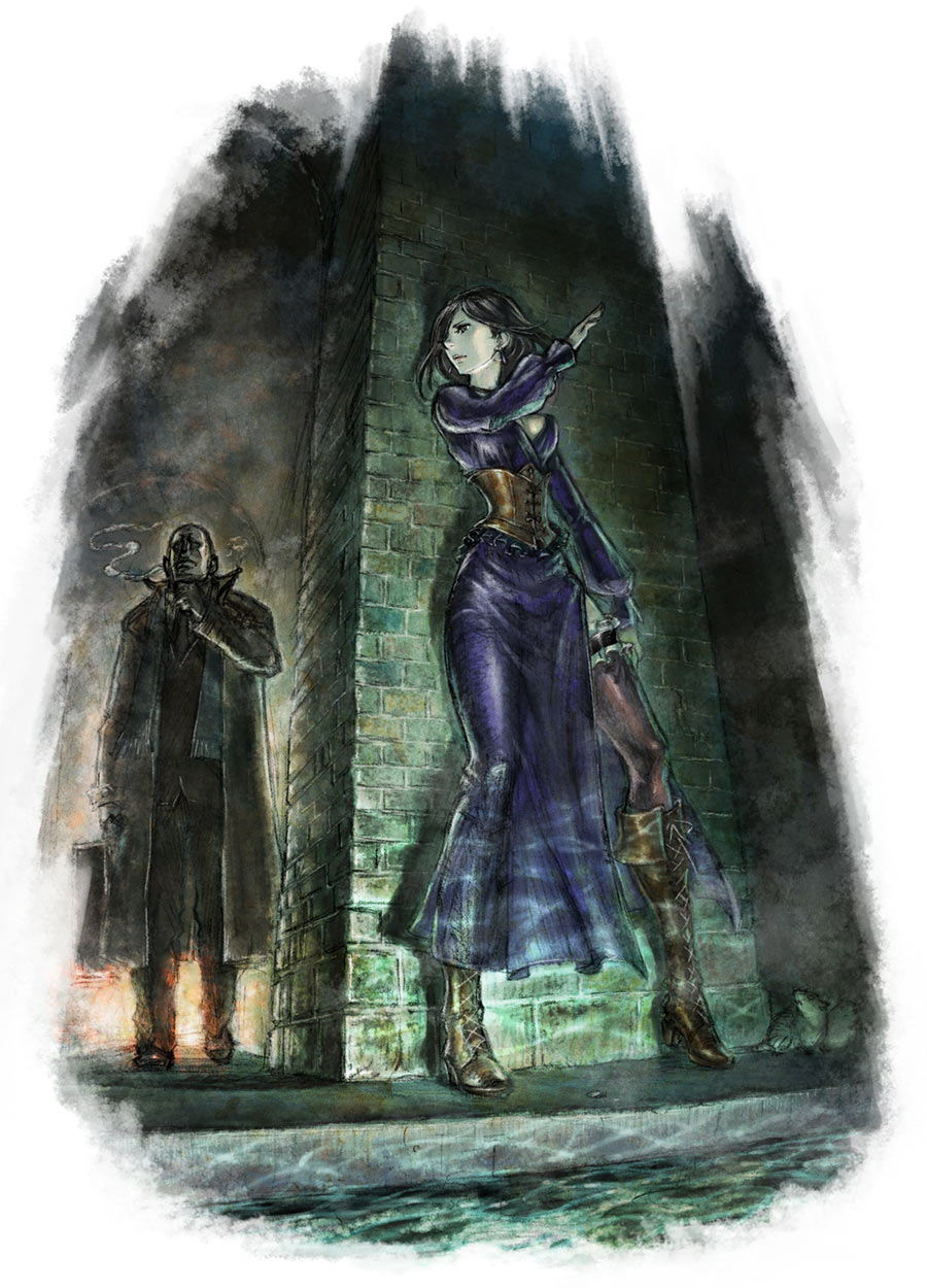 Thron&eacute;, Ambush Path Action Art from Octopath Traveler II