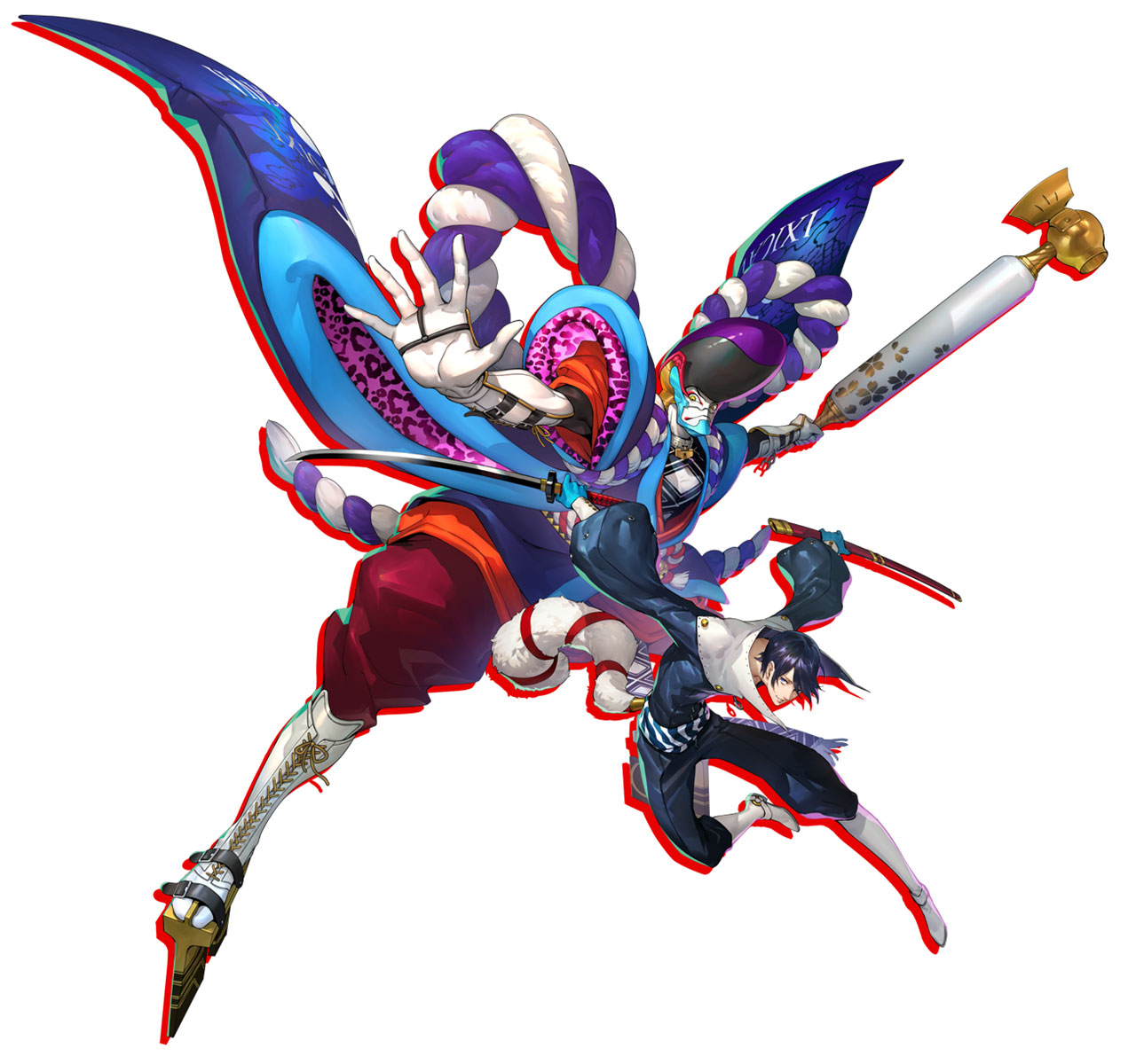 Fox (Yusuke) and Goemon Art from Persona 5 Strikers