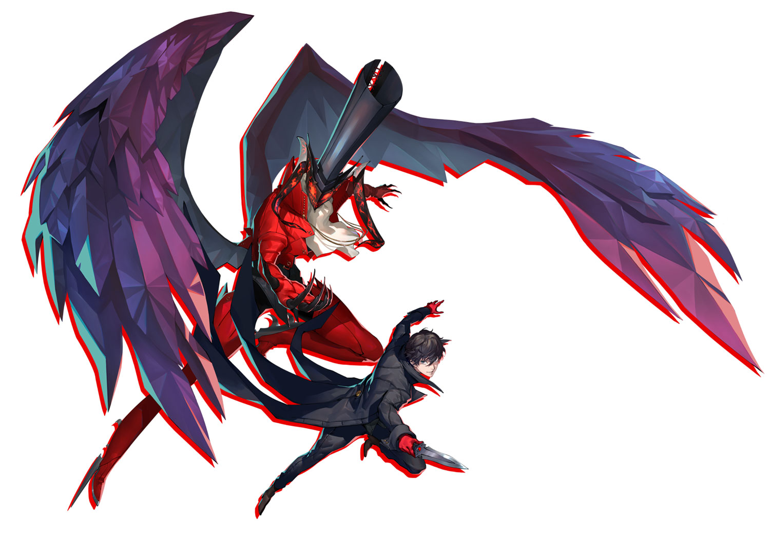 Joker (Protagonist) and Ars&egrave;ne Art from Persona 5 Strikers