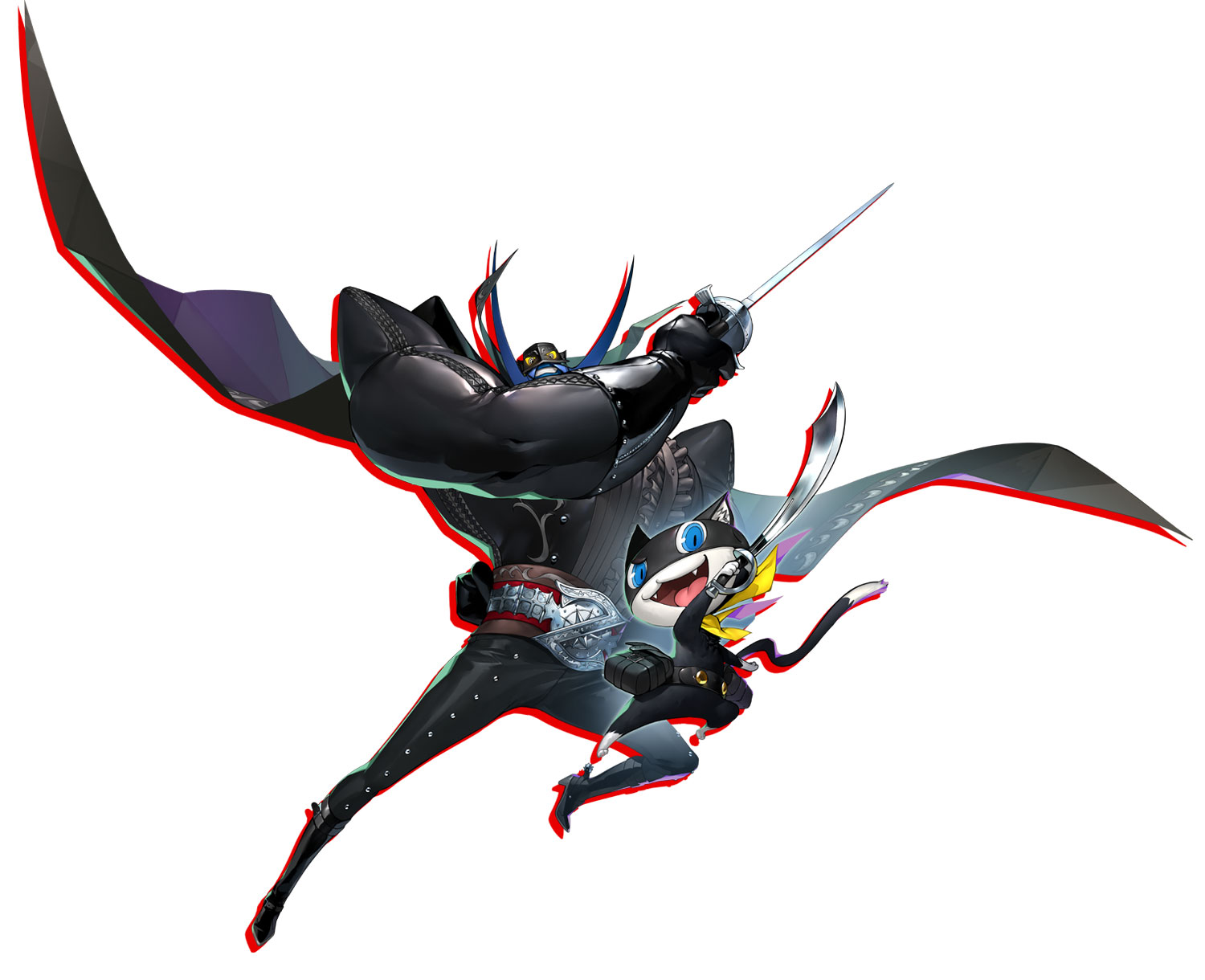Mona (Morgana) and Zorro Art from Persona 5 Strikers