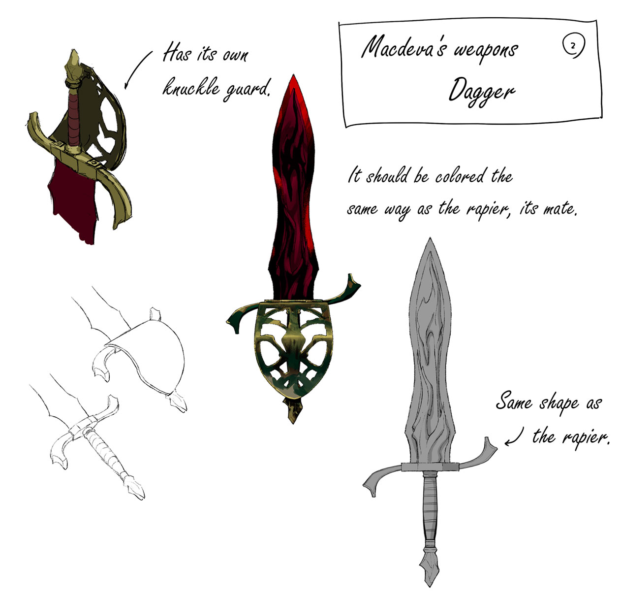 Macdeva's Dagger Concept Art from Penny Blood