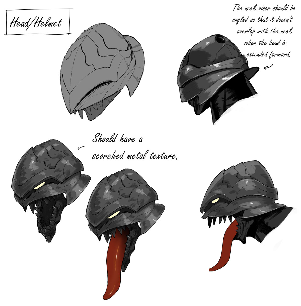 Macdeva Helmet Concept Art from Penny Blood