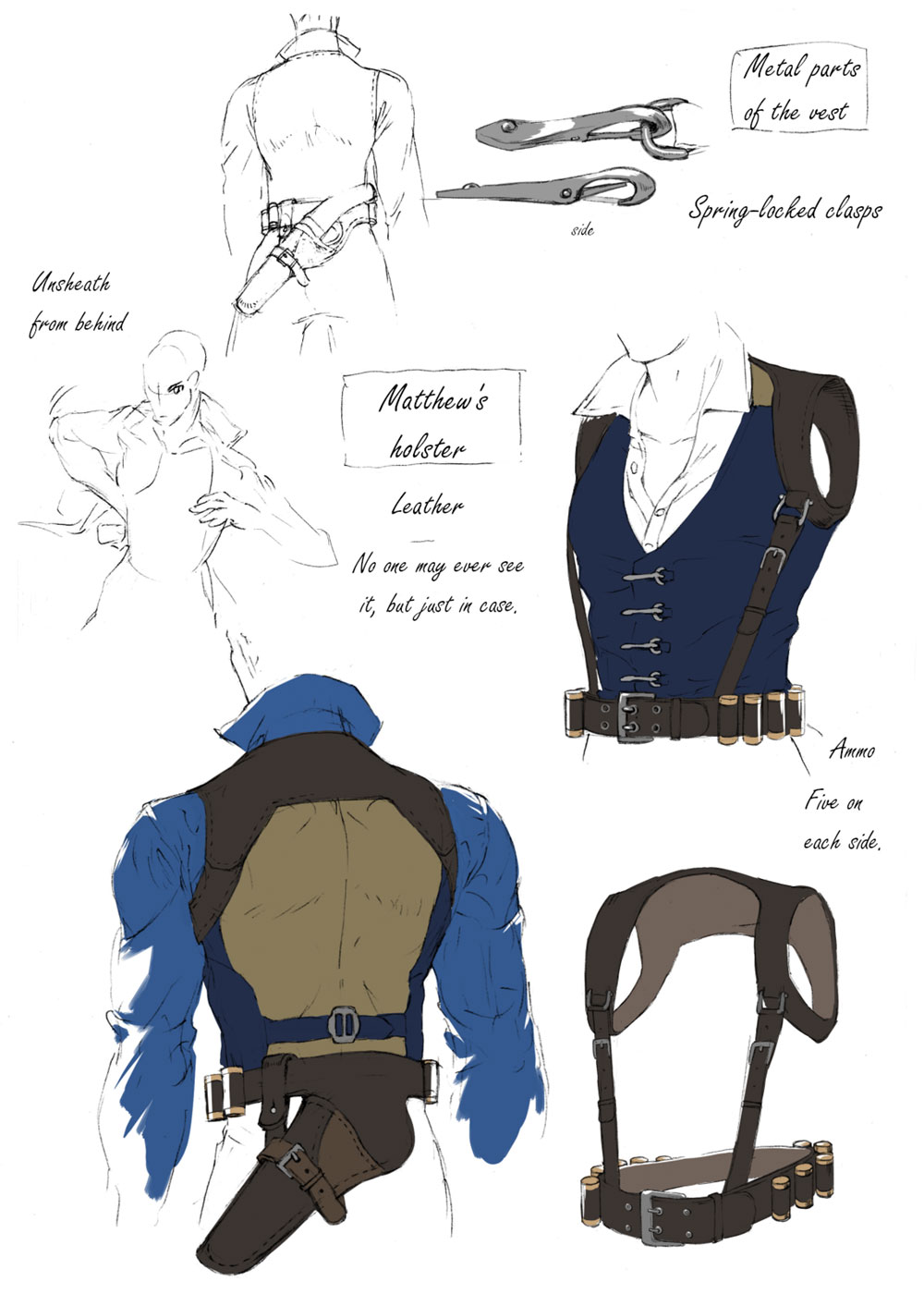 Matthew's Vest Concept Art from Penny Blood