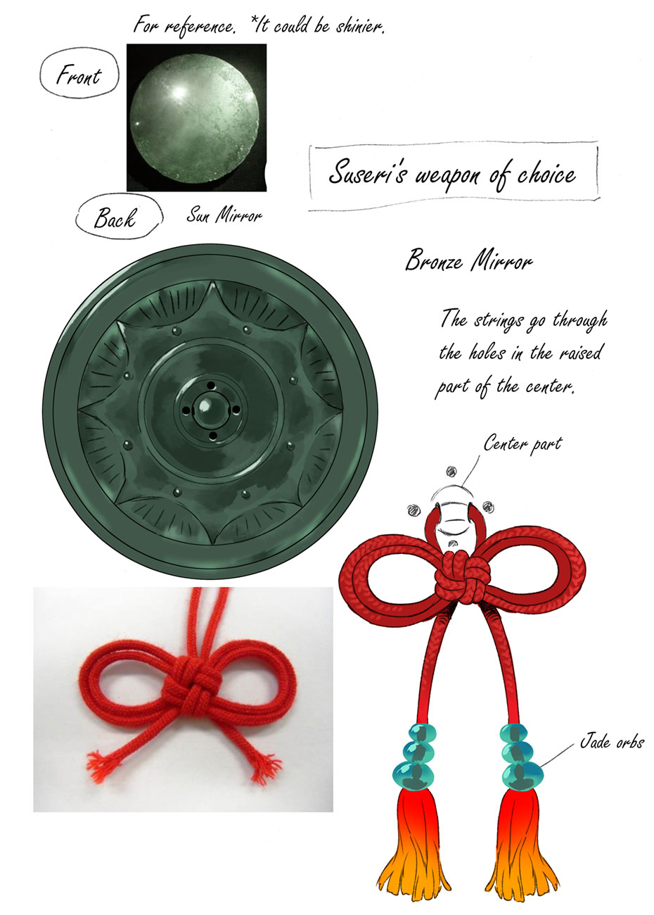 Suseri Bronze Mirror Concept Art from Penny Blood